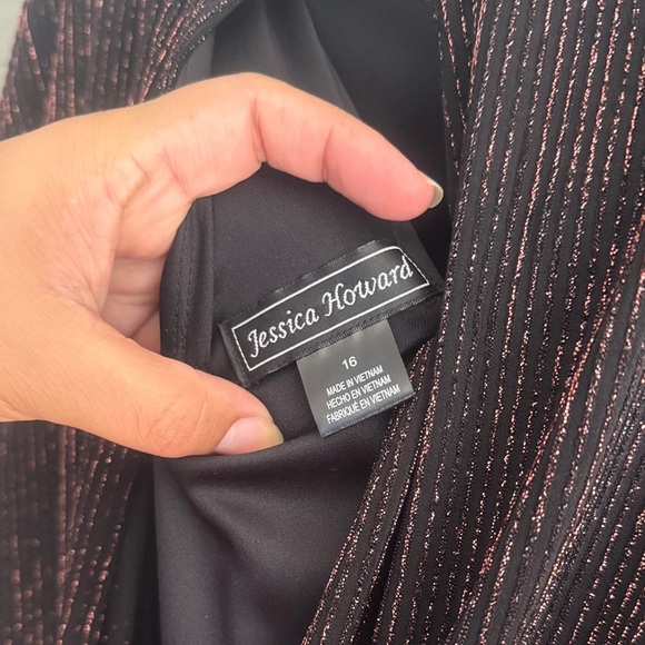 Jessica Howard Shimmering Gray Mini Dress - Picture 8 of 9